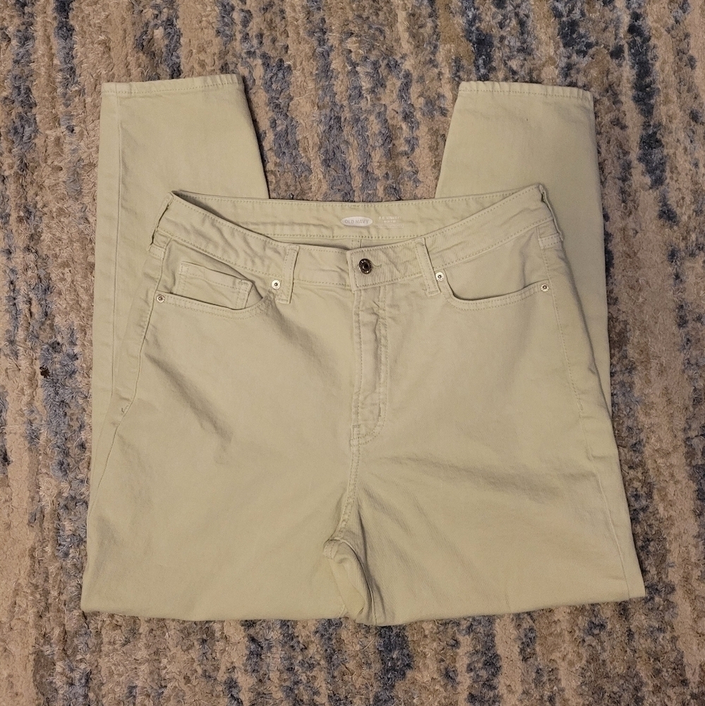 Old Navy Women's Light Green Trousers Size 12